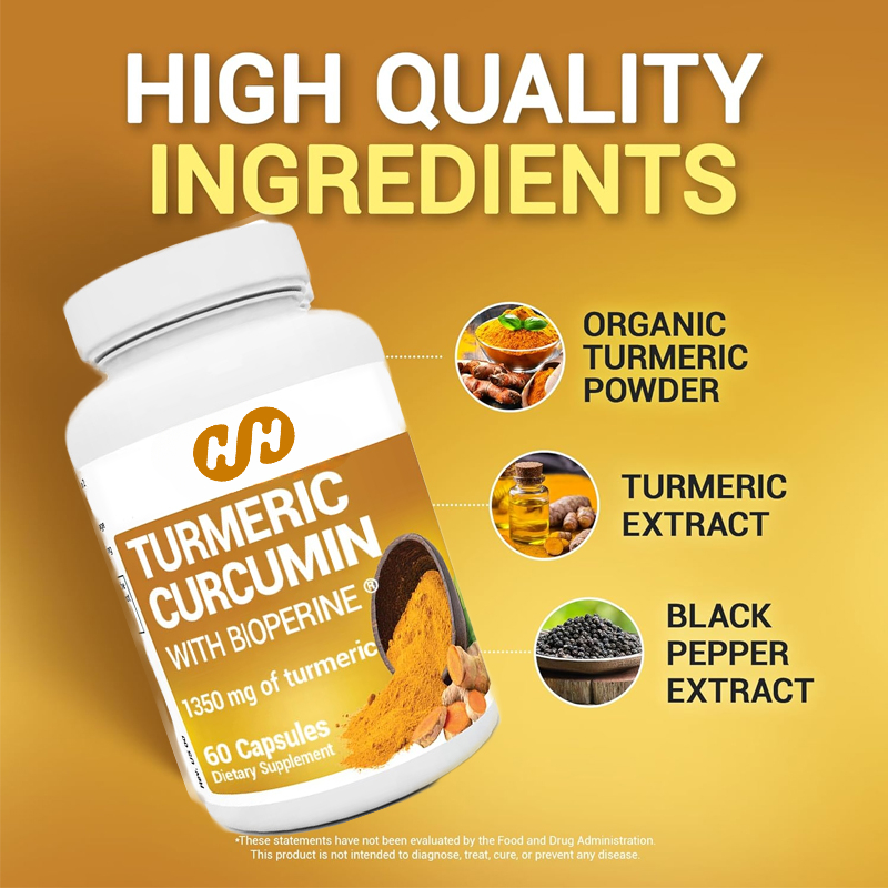Turmeric Curcumin Capsule - Integratore di Curcuma con Pepe Nero