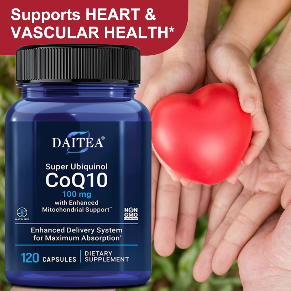 Coq10 Ubiquinol Softgel - Ubiquinolo 100mg CoQ10, Salute del Cuore,