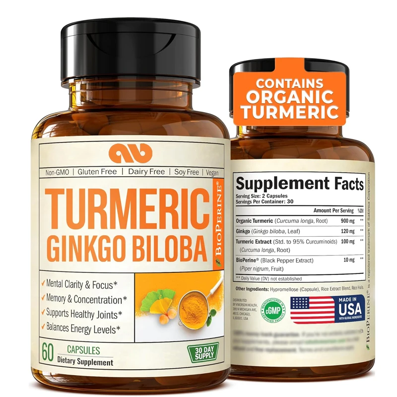 Turmeric Curcumin Capsule - Integratore di curcumina biologica alla curcuma