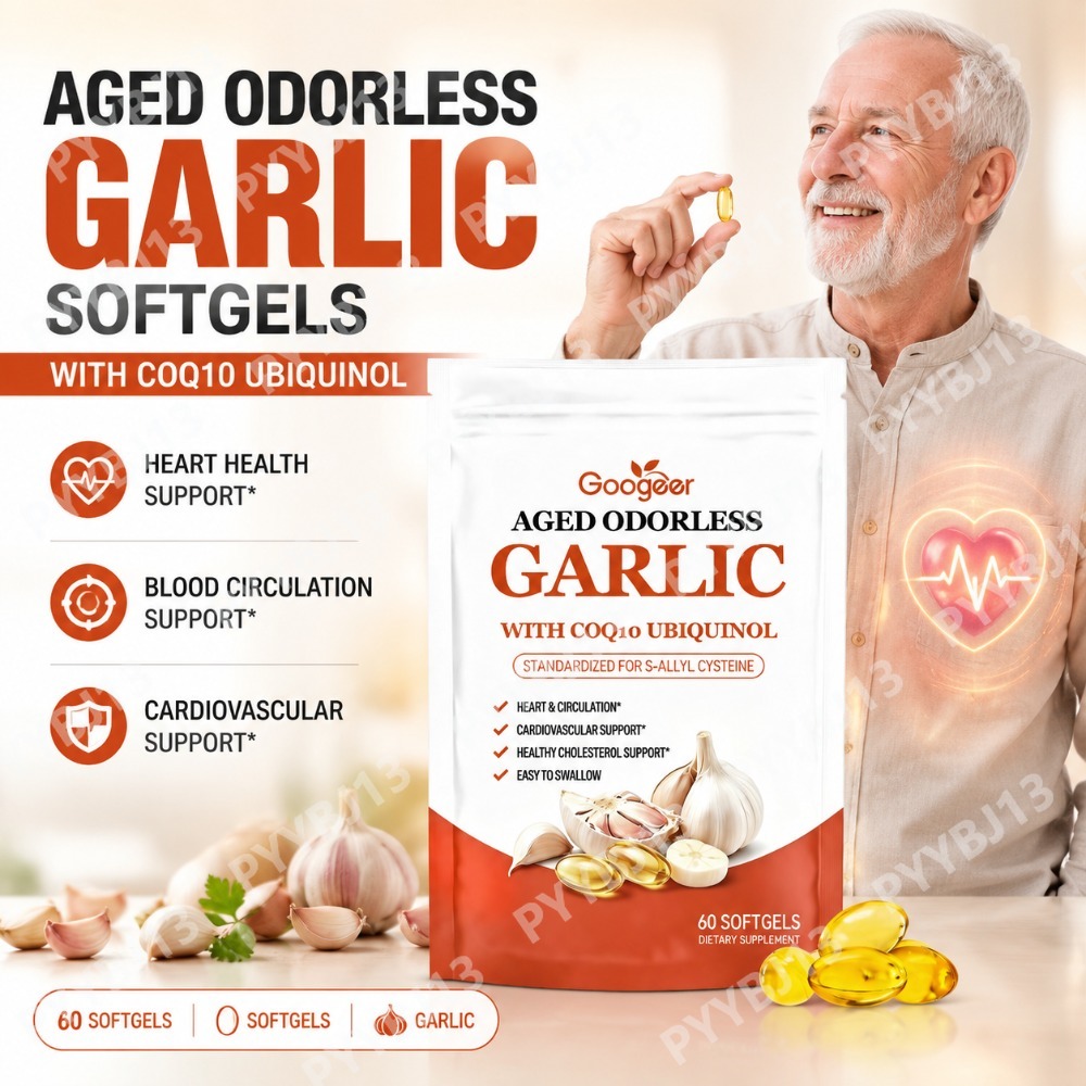 Coq10 Ubiquinol Softgel - Googeer Estratto di Aglio Invecchiato Inodore