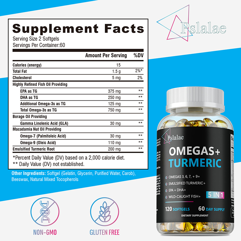 Capsule Omegas+ alla Curcuma - - Turmeric Curcumin Capsule recensione e prezzo
