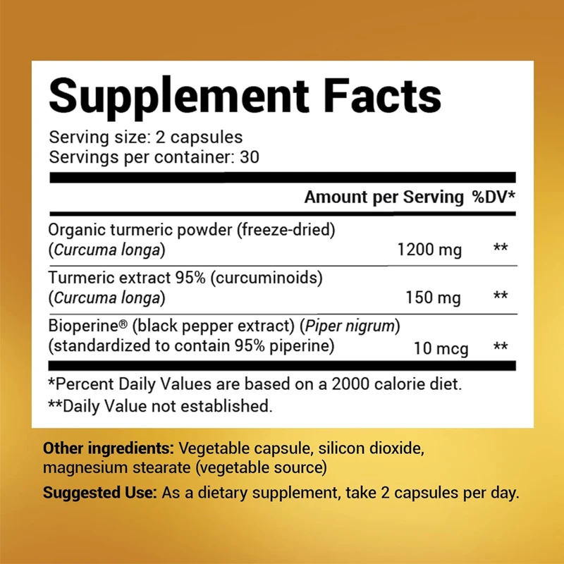 Integratore di Curcuma con Pep - Turmeric Curcumin Capsule recensione e prezzo
