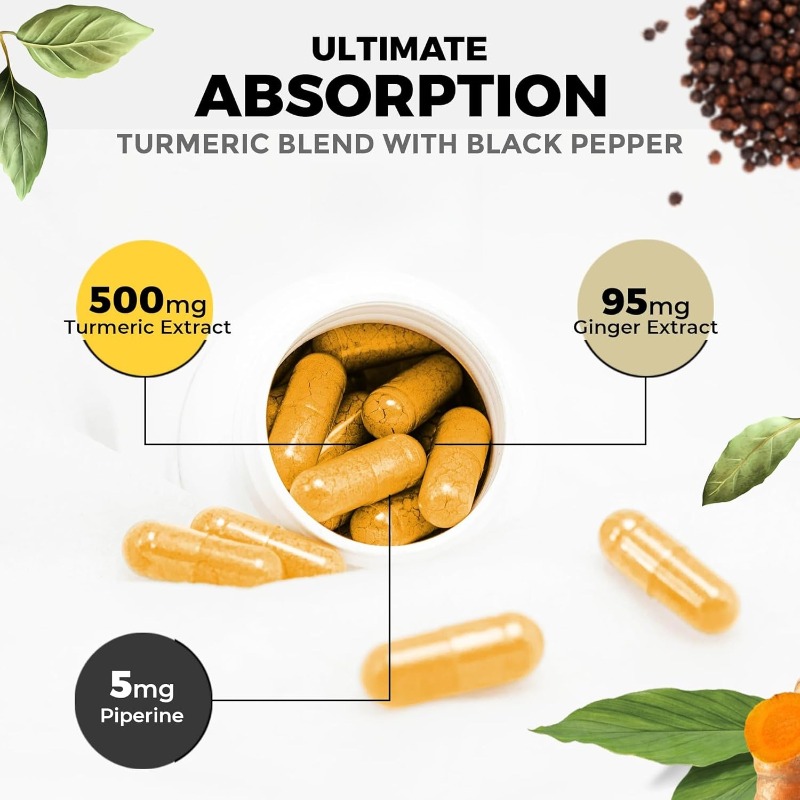 Integratori di Curcuma, Piperi - Turmeric Curcumin Capsule recensione e prezzo