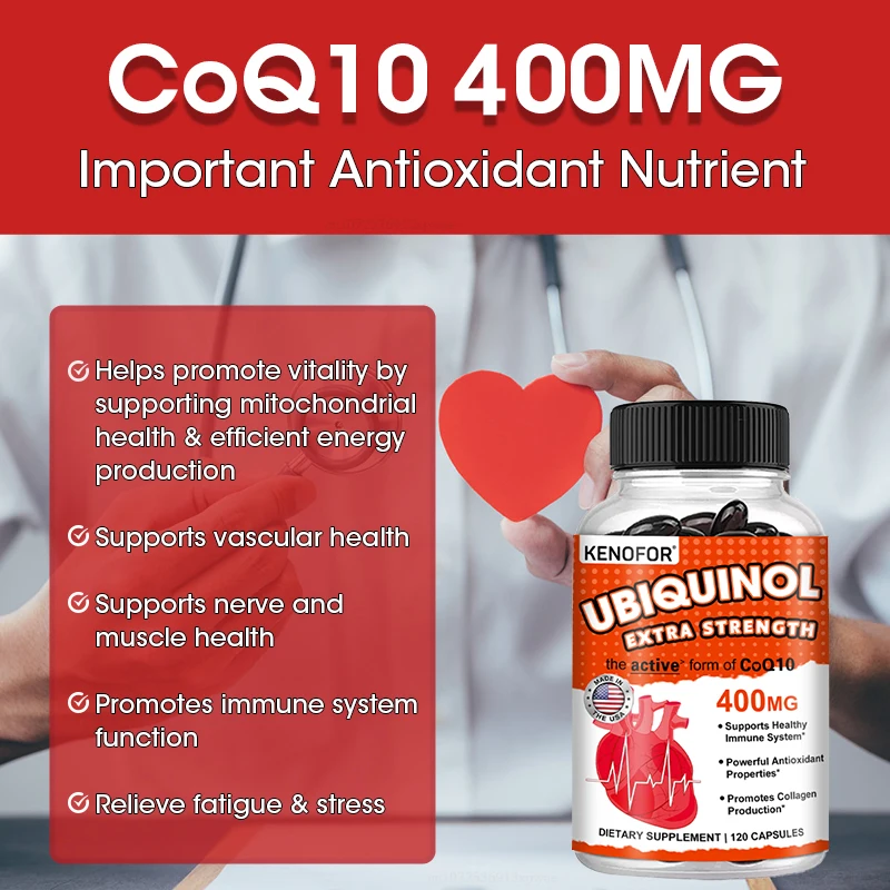 Ubiquinol CoQ10 400 mg di caps - Coq10 Ubiquinol Softgel recensione e prezzo
