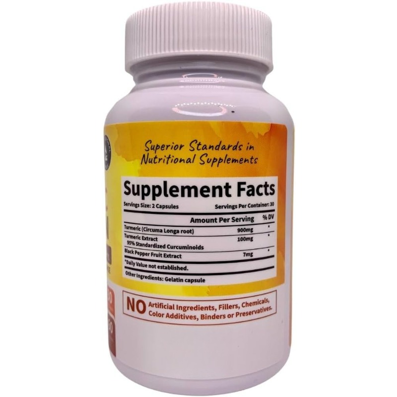 Integratore Naturale di Curcum - Turmeric Curcumin Capsule recensione e prezzo