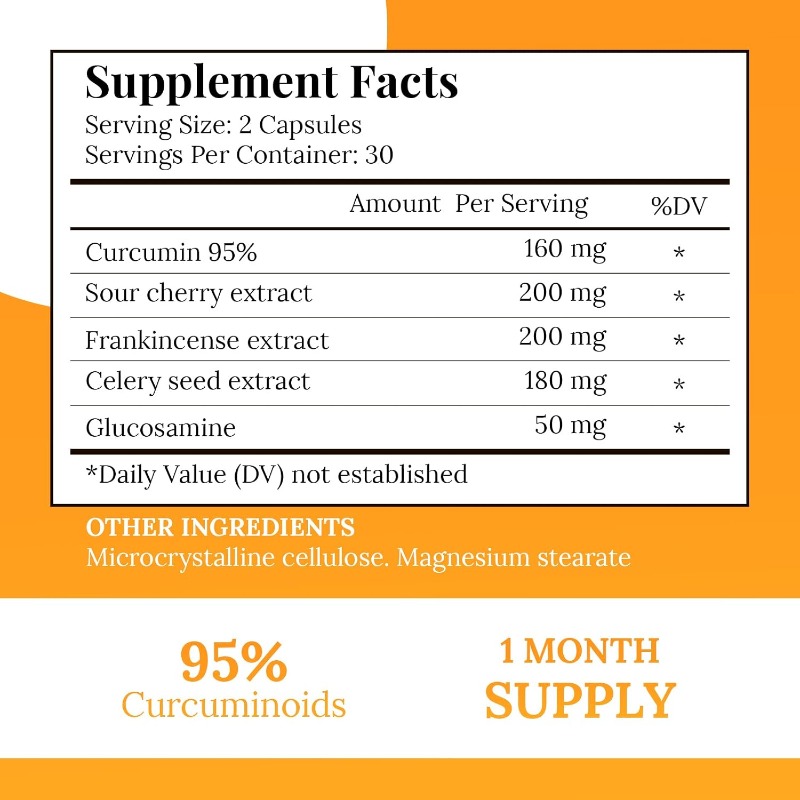 Curcuma 95% e Glucosamina Cont - Turmeric Curcumin Capsule recensione e prezzo